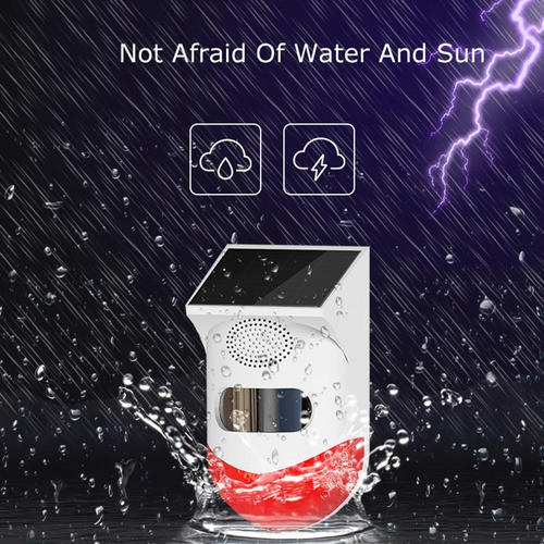 Sensor  Sirena Luces  Exterior Solar Wifi App Tuya 1