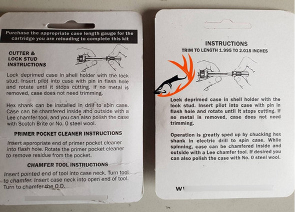 Trimmer / Recortador Lee Completo 30-06 Spri! ! Lyman Rcbs 1