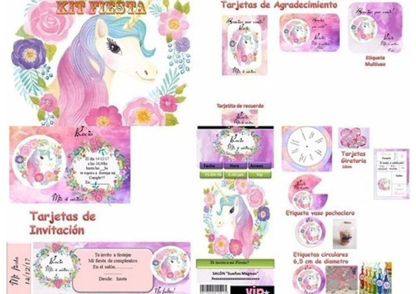 Kit Imprimible Para Tu Fiesta Unicornio 1 Kit Imprimible Para Tu Fiesta Unicornio 1