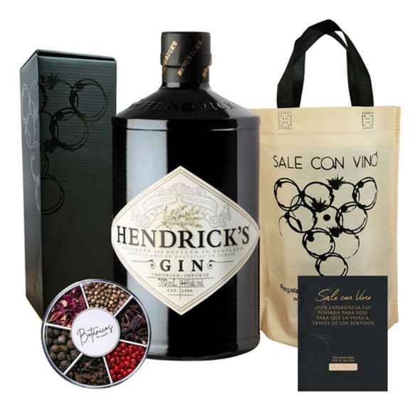 Regalo Caja Box Estuche Gin Hendricks + Botanicos Mixologia 0