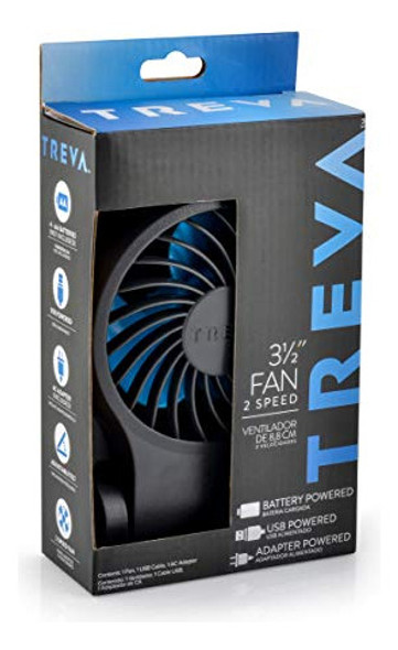 Treva Ventilador De Mesa Portátil De 35 Polegadas Porta Usb 1