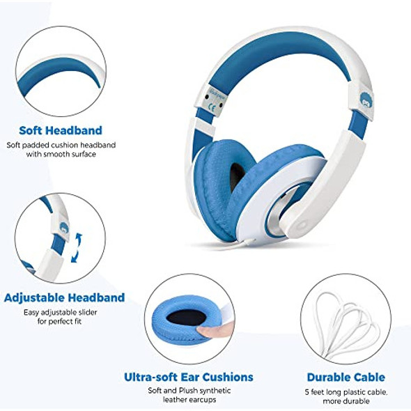 Fones De Ouvido Infantis Rockpapa Lightweight Wired 3,5 Mm B 1