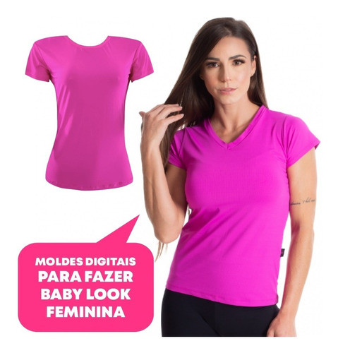 Molde/gabarito Baby Look Feminina Gola V E Redonda/careca 0