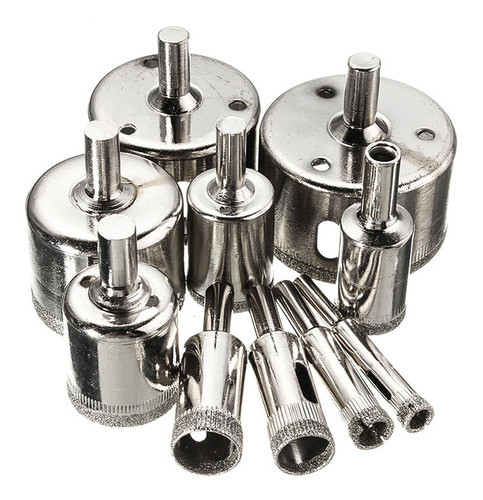 10 Peças Diamante Holesaw Set Buracos Saw Broca Bit Cortador 0