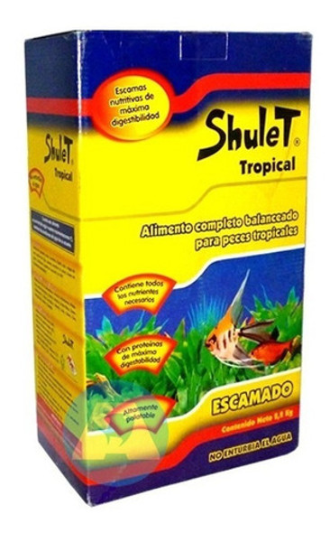 Shulet Tropical 2200 G Aiken Alimento En Escamas Para Todo Tipo De Peces Tropicales 0
