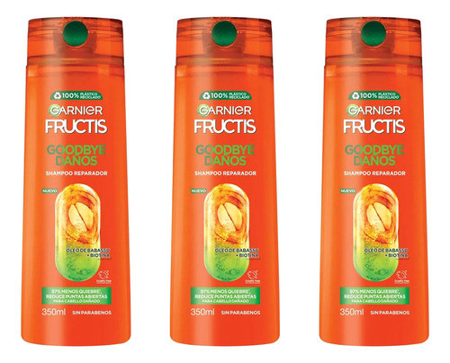 Pack Shampoo Garnier Fructis Goodbye Daños 350 Ml 0