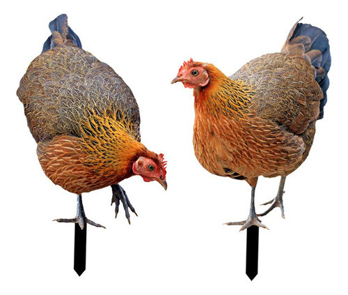 Estaca De Jardim Em Forma De Galinha, Ornamento De Estilo B 0
