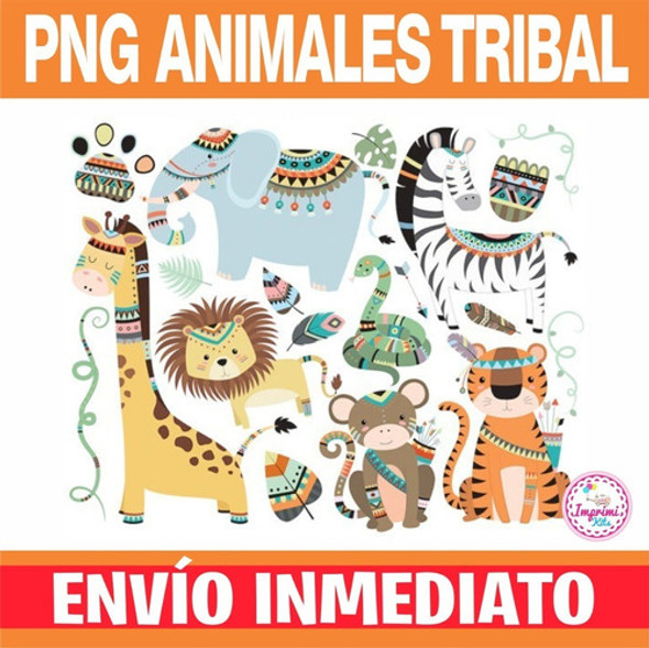 Kit Imprimible Animales De La Selva Tribal Imagenes 2 1