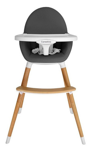 Silla De Comer Carestino Neo Gris Oscuro Doble Bandeja 2 En1 1