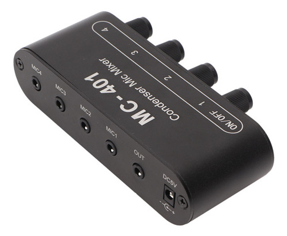 Misturador De Microfone Condensador 4 Em 1 Saída Estéreo De 1