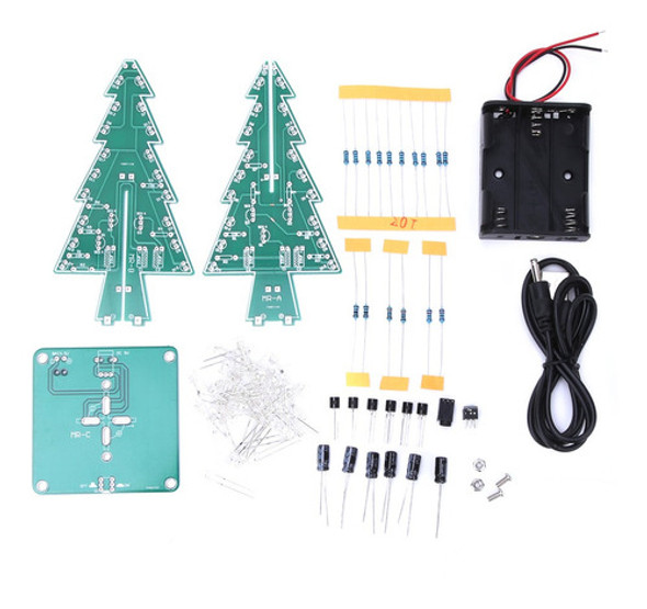 Kit De Circuito Eletrônico Diy Para Árvore De Natal 3d Led S 1