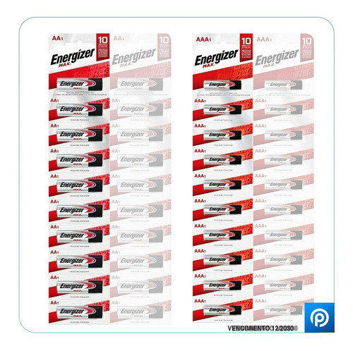 Pila Aa Aaa Energizer Max  X10 Aa + X10 Aaa. Alcalinas 0