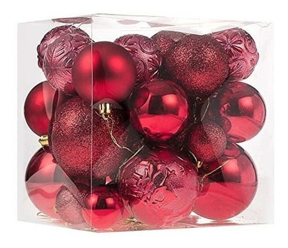 Bolas De Arbol De Navidad X32u. Surtido Rojo 0