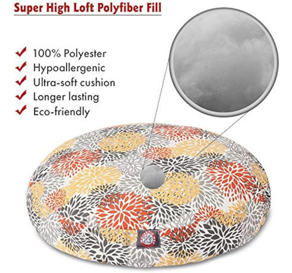 Cama Pequeña Redonda Para Mascotas Majestic Pet Citrus Bloom 1 Cama Pequeña Redonda Para Mascotas Majestic Pet Citrus Bloom 1