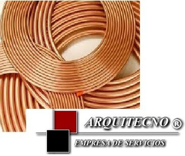 Caño De Cobre-refrigeración- Termomecanica 1/2  X 15 Mts 1