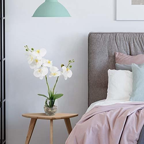 Plantas De Orquídeas De Imitación Orquídeas Blancas Con Jarr 1