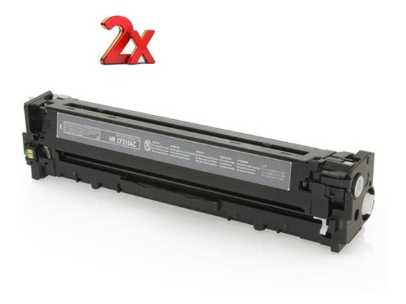 2x Toner Compativel P/ Uso Hp Cf210a M251 M276 131a Preto 1