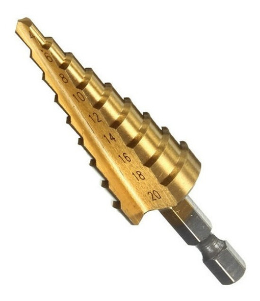 3 Fresas Cónicas Hss Titanio 4-20 4-32 4-12  Mm 1