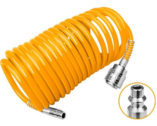 Manguera Espiral 15 Mts Con Acoples 6 Y 8 0