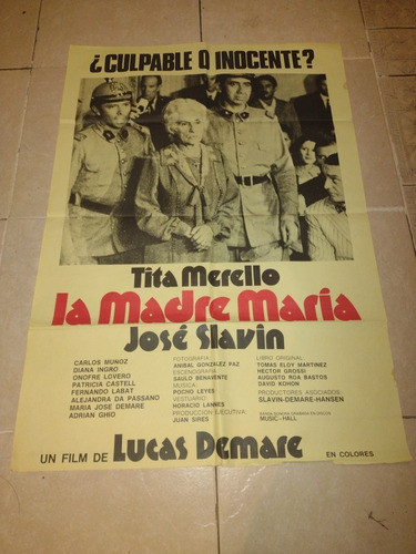 Afiche Original La Madre Maria, Películas, Color, Mate, 73x1 0