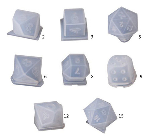 Molde De Silicone Para Dados Triangulares Quadrados De Filé 1