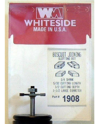 Enrutador Whiteside Bits 1908 Rabbeting Biscuit Uniendo Y Br 1