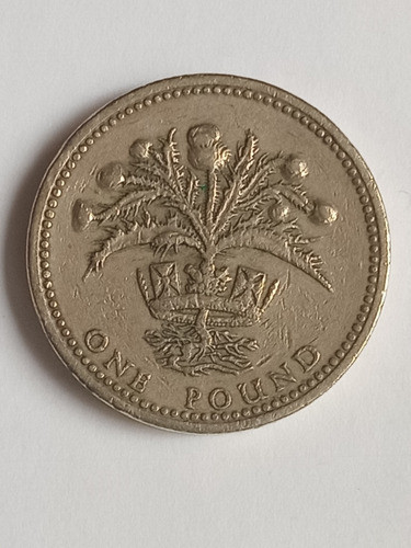 Inglaterra 1984. Moneda De 1 Libra. Reina Elizabeth. Mira!!! 0