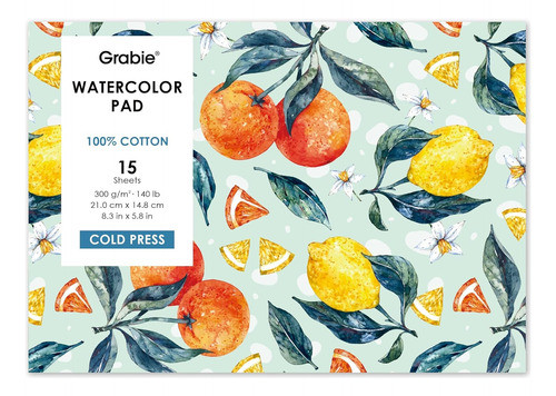 Papel Para Agua Y Medios Mixtos, 15 Hojas A5, 300gr/m² 0