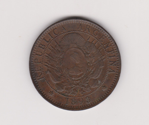 Moneda Argentina 2 Ctvs Año 1893 Sin Circular 0