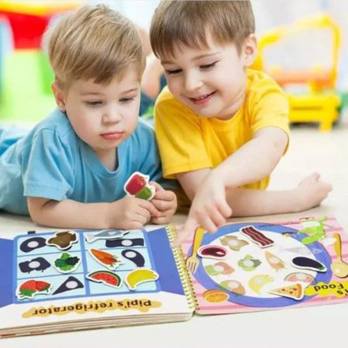 Juego De 2 Libros Educativos Montessori Con Velcros 1