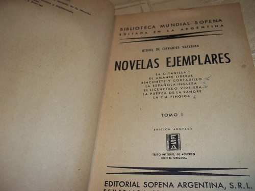 Novelas Ejemplares - Tomo 1 - Miguel Cervantes De Saavedra 1