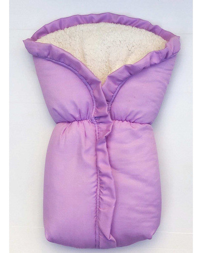 Porta Bebê Saco De Dormir + Cobedrom Sherpa Kit Menina Lilás 1