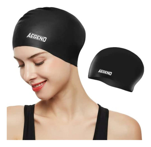Aegend - Gorros De Natación Para Cabello Largo (2 0