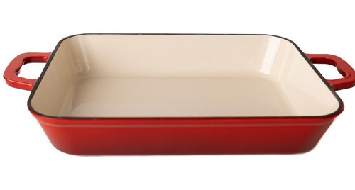 Asadera De Hierro Enlozado. Medida: 32x24x6cm 0