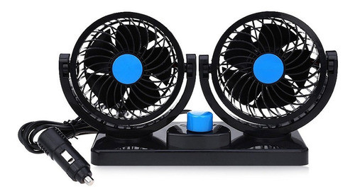 Ventilador Doble Para Auto Con Conexión 12v Rotacion 360º ® 0