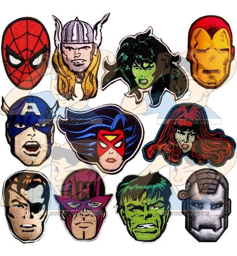 Parche Bordado Marvel Super Heroes Y Villanos X Unidad Adr 0