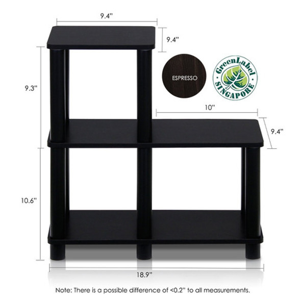 Furinno 14032ex Bk Turn N Tube Accent Decorative Shelf 1