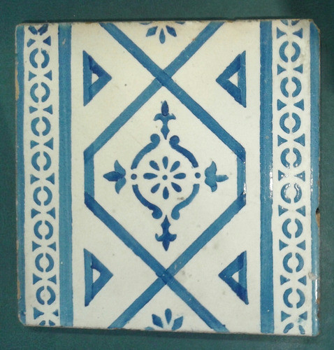 Antiguo Mayolica Azulejo Portugues ? Portugal 20 Cm 0