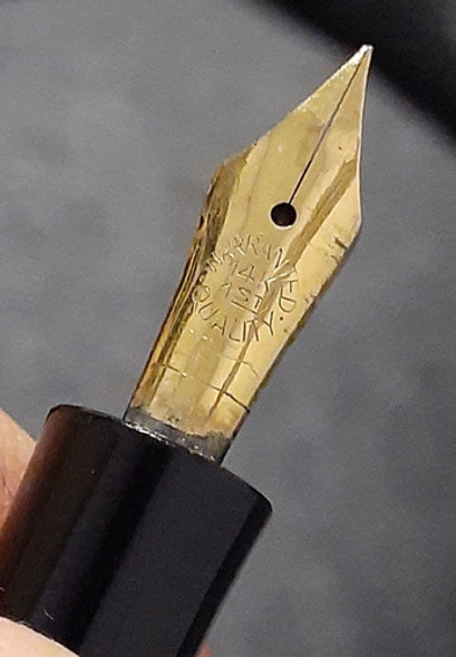 Lapicera Birome Pluma Antigua Oro Pluma De Oro 14k Impecable 0