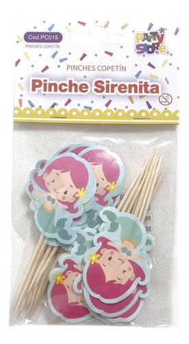 Pinche Cupcake Copetin Sirenita X20 Uni 0