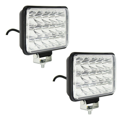Par Farol Led 45w Selado Alta Baixa Caminhão Universal 0