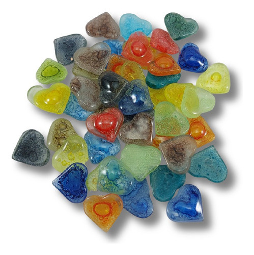 Tesela Vitrofusión Corazón 20x23mm X 10 Unidades/mosaiquismo 0