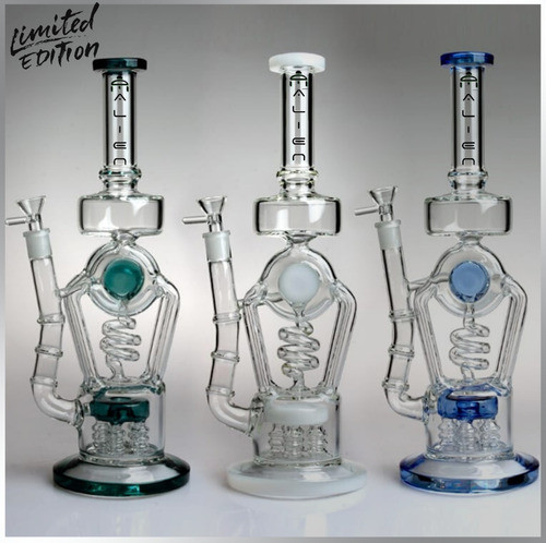 Alien Bong De Vidrio Super Reciclador Alto De 37cm 0