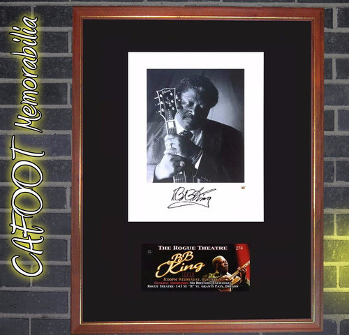 Cuadro Bb King Foto Con Firma Y Entrada Recital 0