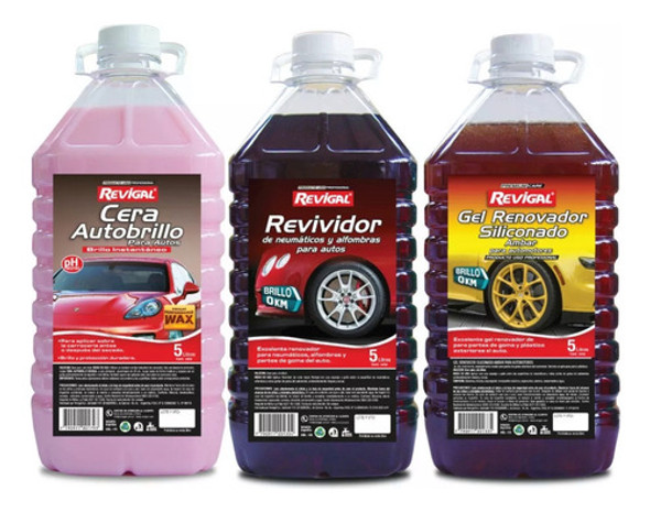 Cera Autobrillo Revividor Y Gel Renovador Siliconado Ambar 0