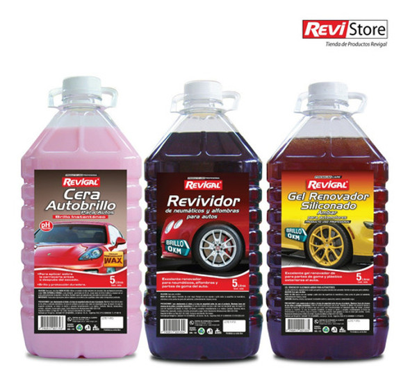 Cera Autobrillo Revividor Y Gel Renovador Siliconado Ambar 1