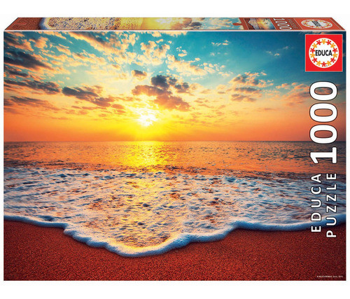 Puzzle Rompecabeza Educa Atardecer Playa Paisaje 1000 Piezas 1