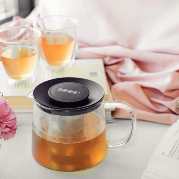 Chaleira Bule Chá Jarra Vidro Tramontina 600ml Infusor Inox 1