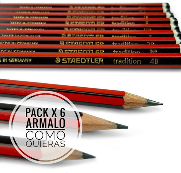 Lapices Staedlter Tradition Grafitos Graduados Set X6 0 Lapices Staedlter Tradition Grafitos Graduados Set X6 0