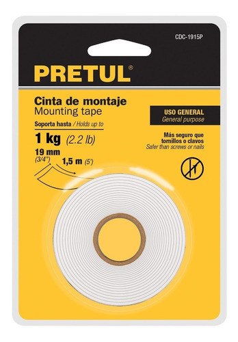 Cinta Doble Faz  Pretul 19mmx1.5metros 0